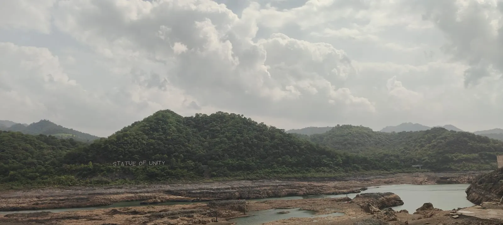 Narmada river valley near the Statue of Unity, Gujarat