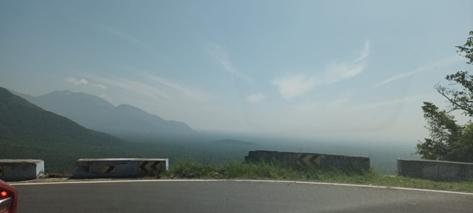 Scenic mountain viewpoint from a ghat road